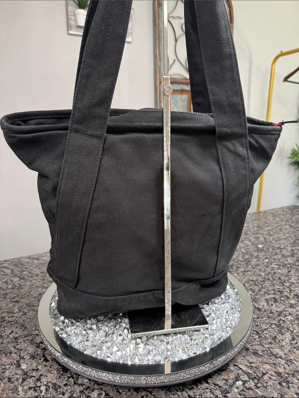 Nike air Jordan Black heavy duty Canvas Duffel Tote Bag EUC